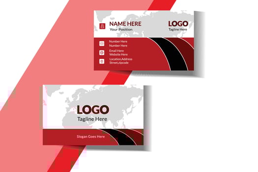 Modern business card design template vector