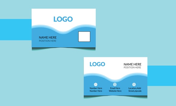 Modern business card design template vector