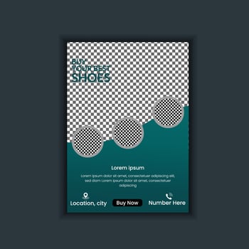 Creative shoes flyer design template for business vector