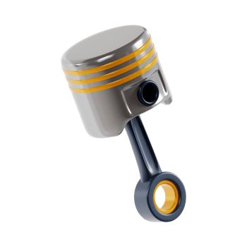 3d illustration of engine pistol isolated png