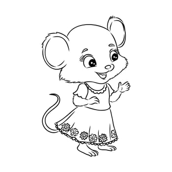 cartoon mouse sketch vector
