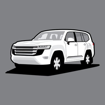 premium illustration of a large sport utility vehicle vector