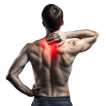 Man Experiencing Shoulder Pain While Standing png