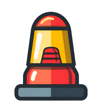 flasher siren colored flat icon against transparent background png