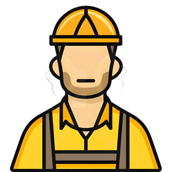 Engineer natural colored flat icon against transparent background png