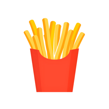 French fries icon against transparent background Generated by Ai png