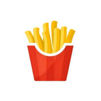 French fries icon against transparent background Generated by Ai png