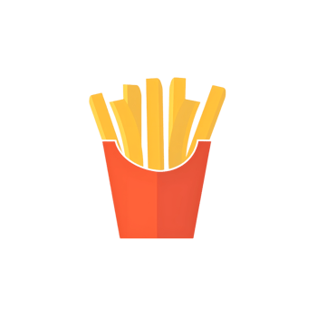 French fries icon against transparent background Generated by Ai png