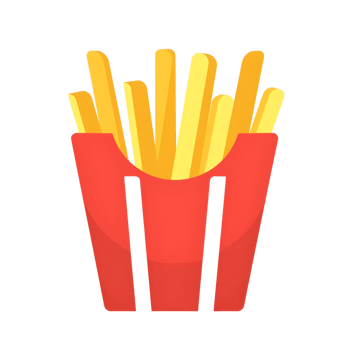 French fries icon against transparent background Generated by Ai png