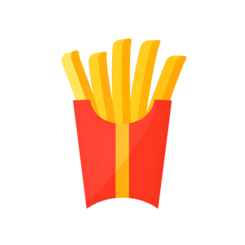 French fries icon against transparent background Generated by Ai png