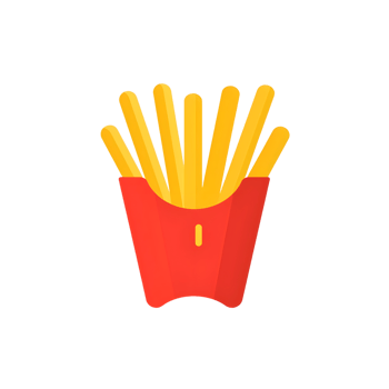 French fries icon against transparent background Generated by Ai png