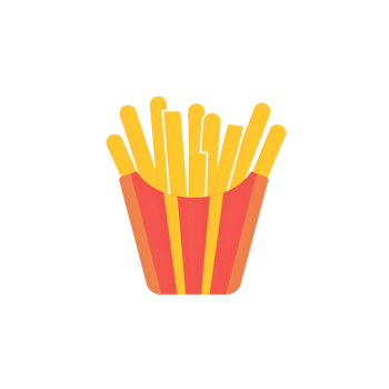French fries icon against transparent background Generated by Ai png