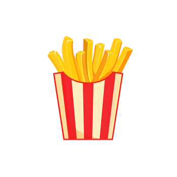 French fries icon against transparent background Generated by Ai png