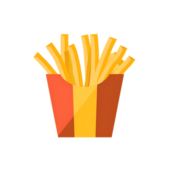 French fries icon against transparent background Generated by Ai png