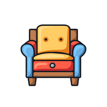 Furniture icon against transparent background Generated by Ai png