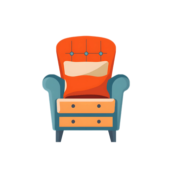 Furniture icon against transparent background Generated by Ai png
