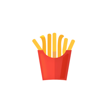 French fries icon against transparent background Generated by Ai png