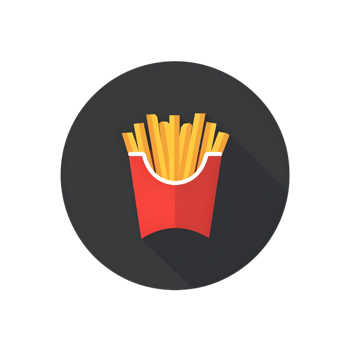 French fries icon against transparent background Generated by Ai png