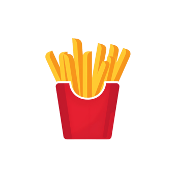 French fries icon against transparent background Generated by Ai png