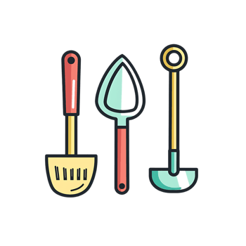 Gardening tools icon background against transparent background Generated by Ai png