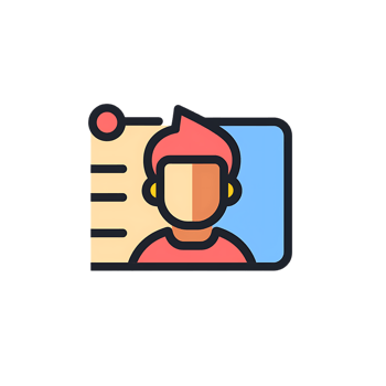 hr software colored flat icon against transparent background png