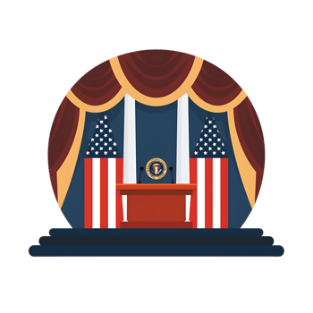 Inauguration icon against transparent background Generated by Ai png
