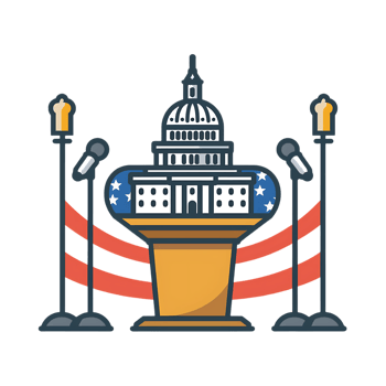 Inauguration icon against transparent background Generated by Ai png