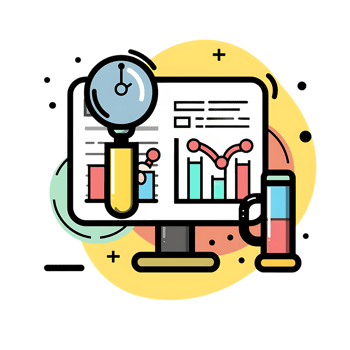 Marketing research icon against transparent background generated by Ai png