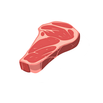 Meat icon against transparent background generated by Ai png