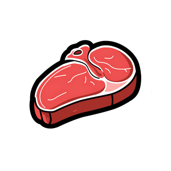 Meat icon against transparent background generated by Ai png