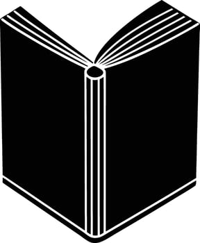Book silhouette illustration vector