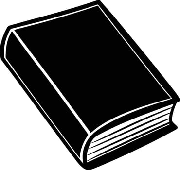 Book silhouette illustration vector