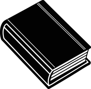 Book silhouette illustration vector
