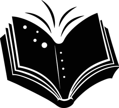 Book silhouette illustration vector