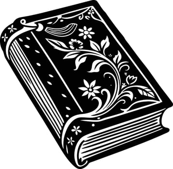 Book silhouette illustration vector
