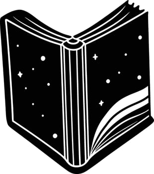 Book silhouette illustration vector