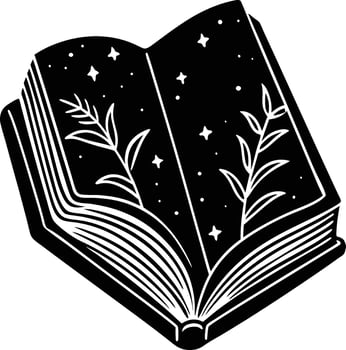 Book silhouette illustration vector