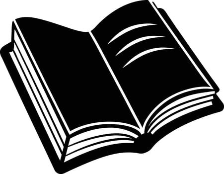 Book silhouette illustration vector