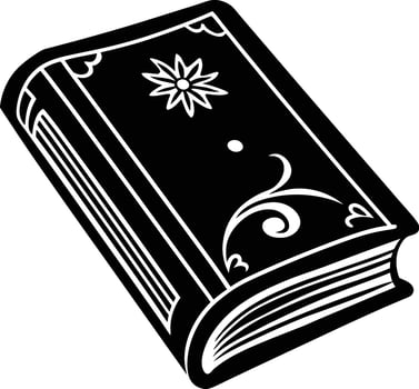 Book silhouette illustration vector