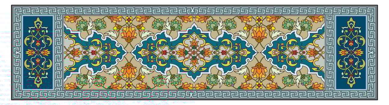 Vintage floral calligraphic floral vignette scroll corners ornamental design elements black and color set isolated illustration vector