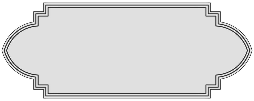 Classic frame, black lines overlapping a gray background. vector