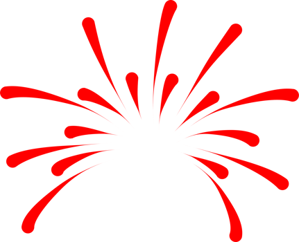 Firework party decoration png