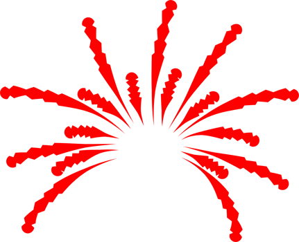 Firework party decoration png