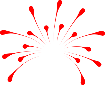 Firework party decoration png