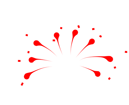 Firework party decoration png