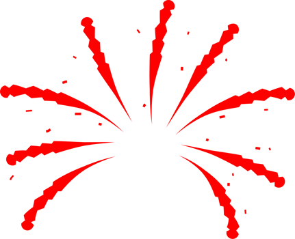 Firework party decoration png