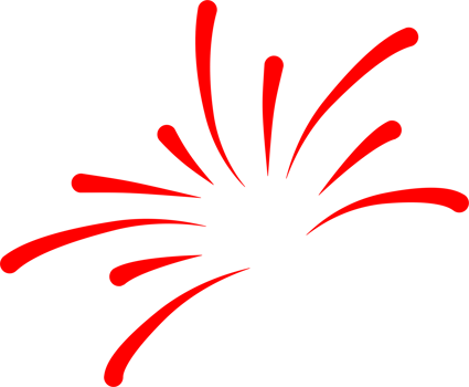Firework party decoration png