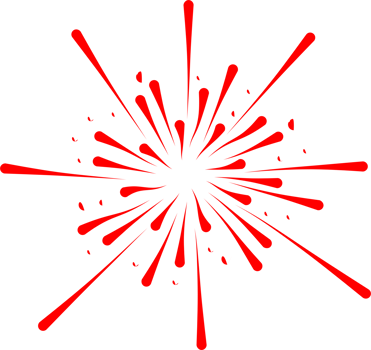 Firework party decoration png
