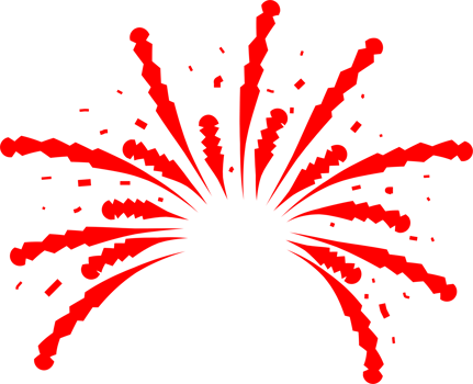Firework party decoration png