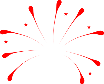 Firework party decoration png